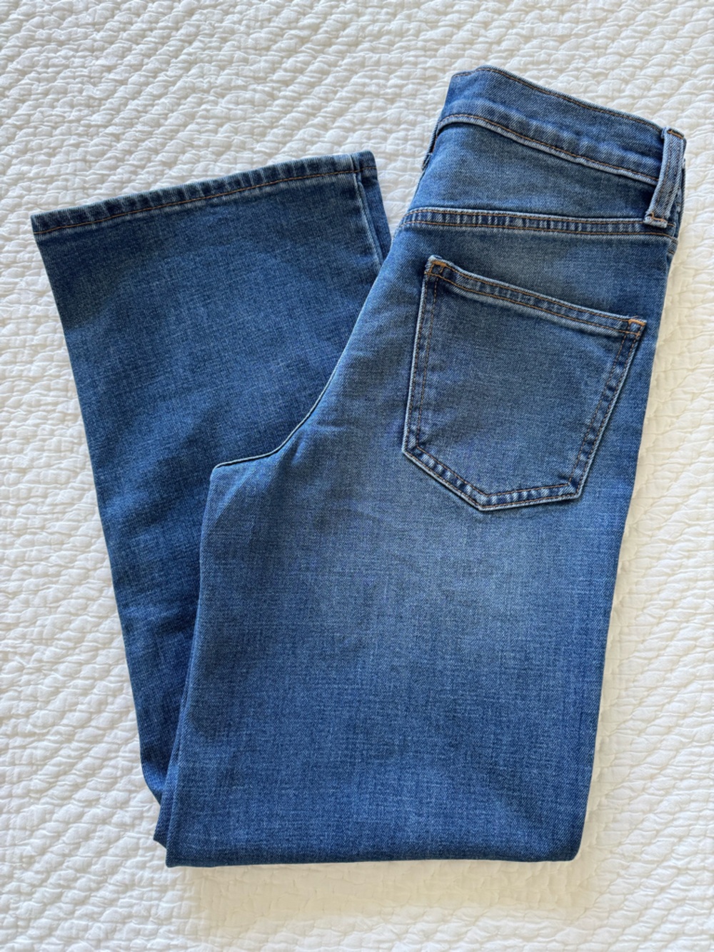 Banana Republic Women's Straight Leg Jeans in Medium Blue Denim